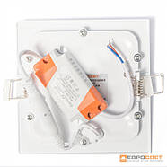 Світильник точковий врізний ЕВРОСВЕТ 6Вт квадрат LED-S-120-6 4200- 6400К, фото 5