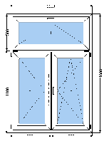 Т-образное окно со штульповым открыванием. Окна ПВХ со штульповым открыванием. Штульповые окна цена