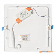 Світильник точковий врізний ЕВРОСВЕТ 18Вт квадрат LED-S-225-18 4200К - 6400К, фото 4
