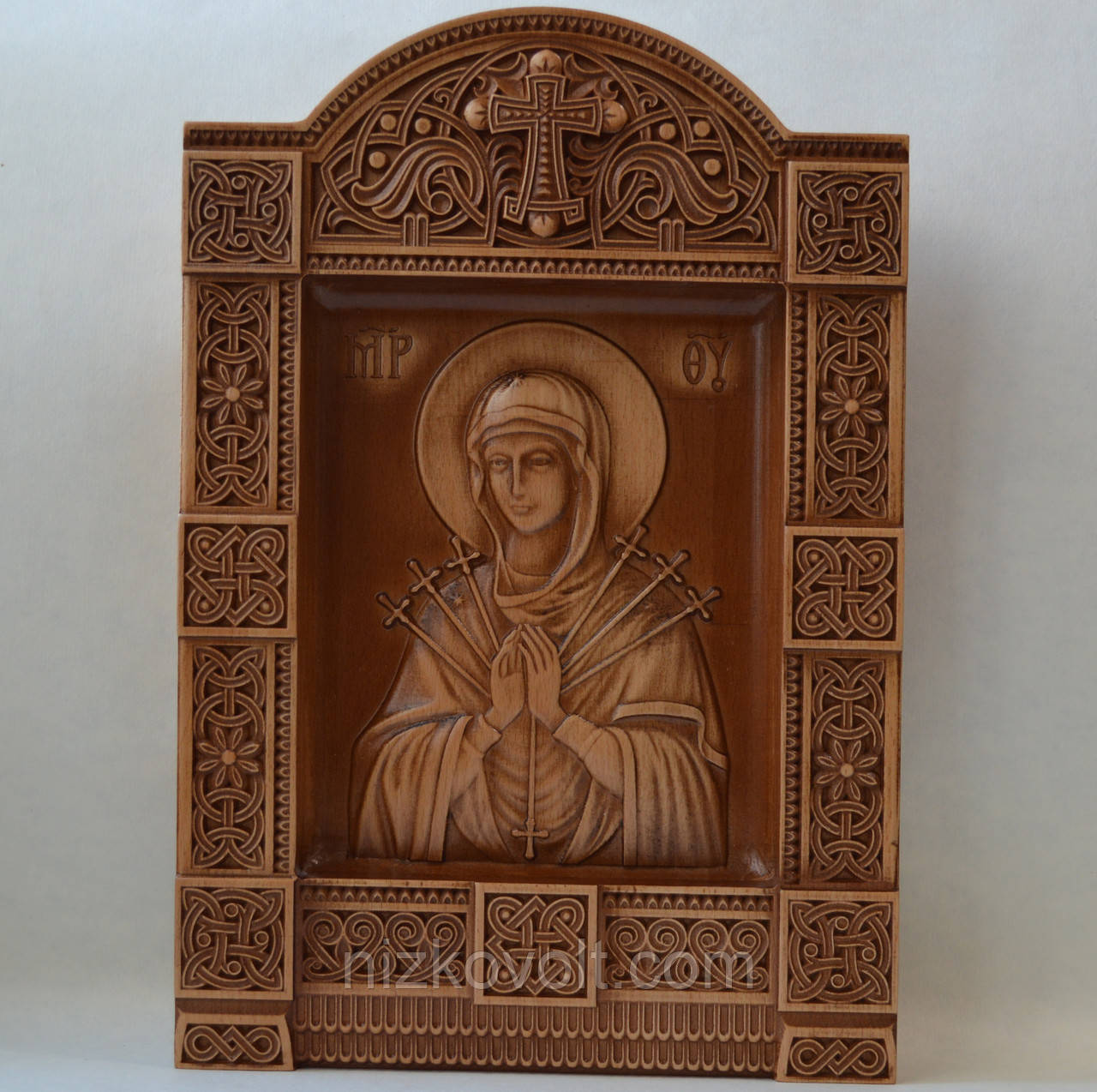 Семистрільна ікона Божої Матері в кіоті "А" 250х370х36, фото 1