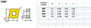 CCGT09T304 HPF AP105 (сталь, загартована сталь) Твердосплавна пластина для токарного різця, фото 5