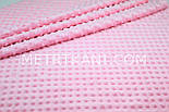 Плюш Minky рожевого кольору 320 г/м2 № м-74. 100*80 див., фото 4