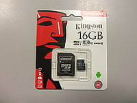 Kingston microSDHC 16GB Canvas Select Class 10 UHS-I U1 + SD-адаптер (SDCS/16GB)