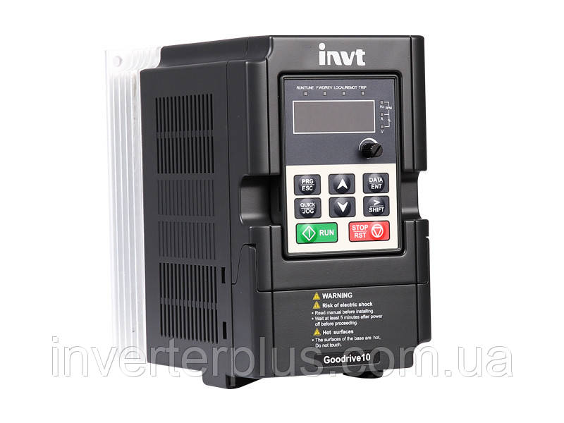 1,5кВт/220В; 7,5А. Частотний перетворювач INVT GD10-1R5G-S2-B