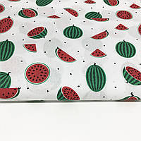 Польська бязь "кавуни дрібні на білому", фото 3