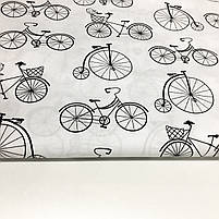 Польська бязь "велосипеди чорно-білі", фото 3