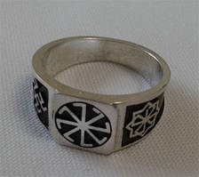 Перстень "Колядник - Молвинец-Одолень Трава" з чорнінням (без чорніння) срібло 925 проба