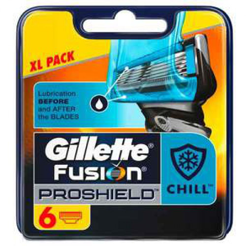 Леза Gillette Fusion Proshield Chill паковання 6 шт.