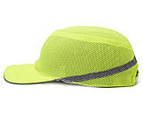 Каскетка кепка-каска ударостійка зі світловідбивною стрічкою колір ультра салатовий, фото 2