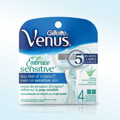 Леза Gillette Venus Embrace Sensitive паковання 4 шт.