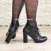 Черевики жіночі на стійкому каблуці, натуральна шкіра, фото 4