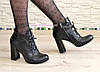 Черевики жіночі на стійкому каблуці, натуральна шкіра, фото 6
