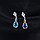 Срібні сережки з топазом "Любов" (код 0052), фото 2