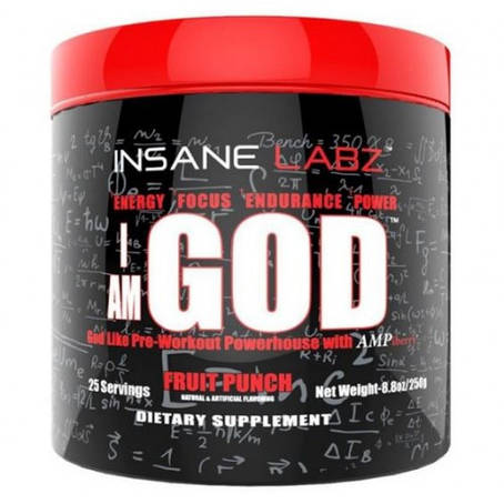 Передтренувальний комплекс Insane Labz I Am GOD 25 serv. 250 g, фото 1
