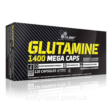 OLIMP L-Glutamine 1400 mega caps 120 caps, фото 2