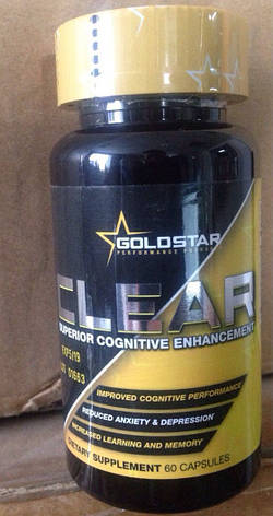 Для поліпшення роботи мозку GoldStar CLEAR 60 caps, фото 1