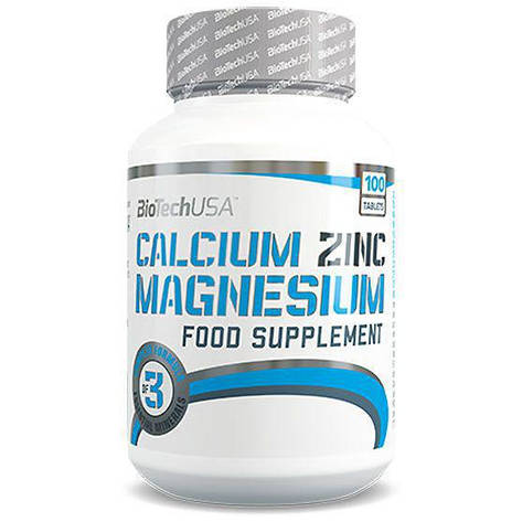 BioTech Calcium Zinc Magnesium 100 tab, фото 1