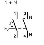 Автоматичний вимикач In=20А, 1+N, С, 6кА Hager, фото 2