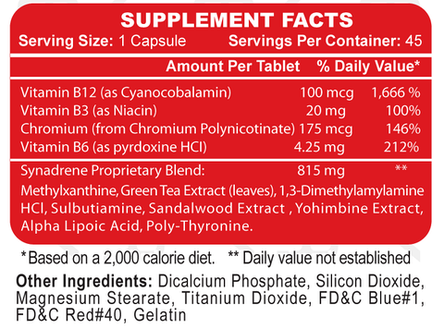 Hi-Tech Pharmaceuticals Synadrene 45 ct, фото 3