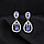 Срібні сережки Крапля з фіолетовим топазом, фото 2