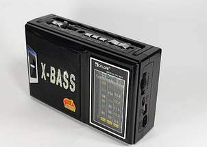 Радіоприймач Golon RX 166 LED портативна колонка USB/SD/MP3/FM/LED ліхтарик , фото 3