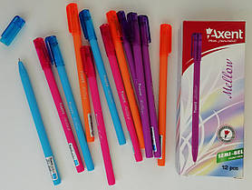 Ручка Масляна Акцент Mellow АВ1064-А синя 0,7 мм Axent, Німеччина
