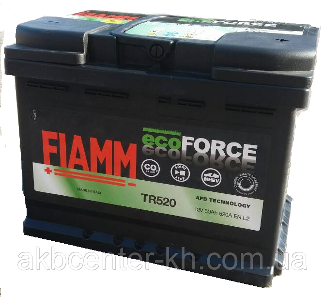 Автомобільний акумулятор FIAMM Ecoforce AFB 6СТ-60 Аз 520А R