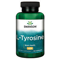 Уцінка! Л-Тирозін 500 мг 100 капсул / L-Tyrosine Swanson USA