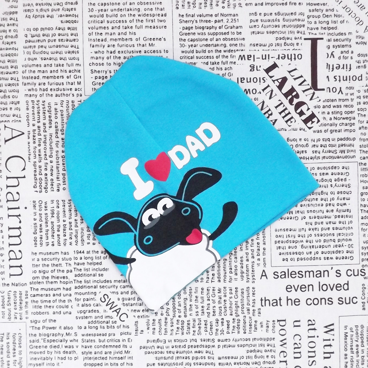 Дитяча шапка Баранчик Шон I love dad