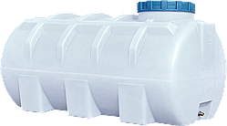 Ємність 500 л горизонтальна ГО ПБ біла Командор 2000