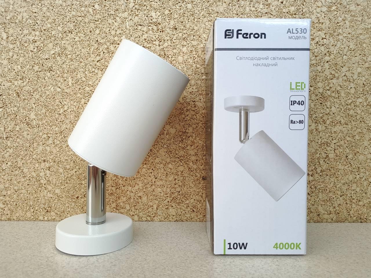 Світильник бра Feron AL530 COB 10W білий 850Lm 4000K 60*160мм