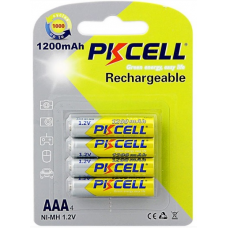 Акумулятор PKCELL 1.2 V AAA 1200mAh NiMH Rechargeable Battery, 4 штуки у блістері ціна за блістер