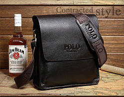 Чоловіча сумка Polo Videng коричневий, чорний