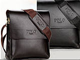 Чоловіча сумка Polo Videng коричневий, чорний, фото 5