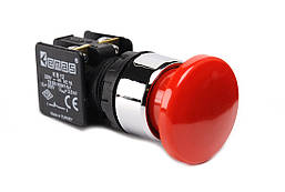 Кнопка-грибок без фіксації (1НЗ) червона