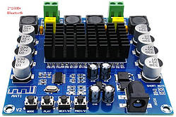 Підсилювач звуку, плата на TDA7498 2*100 Вт двоканальний цифровий високої потужності з Bluetooth і мультиплеєром