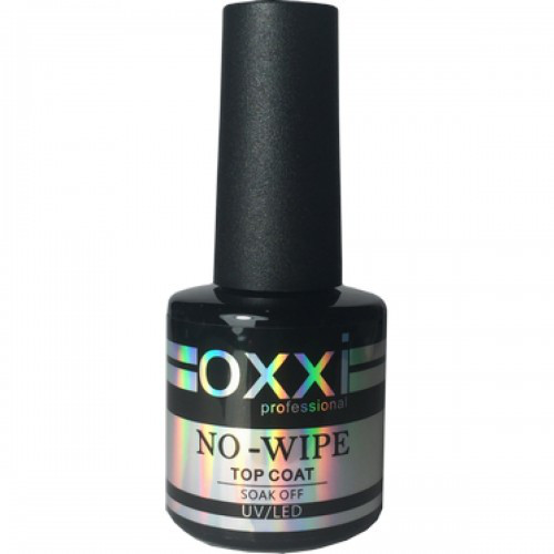 Топ без липкого шару для гель-лаку OXXI NO-WIPE Top Coat, 15 мл, фото 1