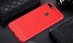 Чохол Carbon для Honor 7C Pro Бампер Червоний