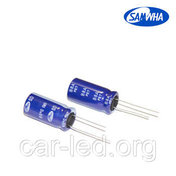 47mkf - 250v SD 13*20 SAMWHA, 85°C конденсатор електролітичний