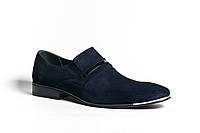 Сині замшеві туфлі чоловічі Mano 44,5 розмір, обувь мужская