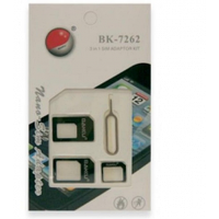 Переходник для SIM карт BAKKU BK-7262 3 в 1, micro-nano, micro-sim, nano-sim, Green