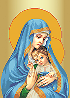 Схема для вишивки бісером Мадонна з Ісусом (без фону)