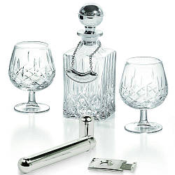 Набір для коньяку штоф і 2 келихи, гільйотину та футляр для сигар Chinelli