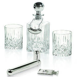 Набір для віскі штоф і 2 склянки, гільйотину та футляр для сигар Chinelli