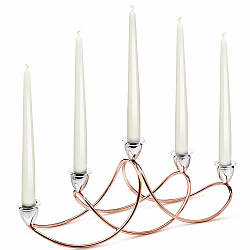 Підсвічник на 5 свічок rose gold Chinelli