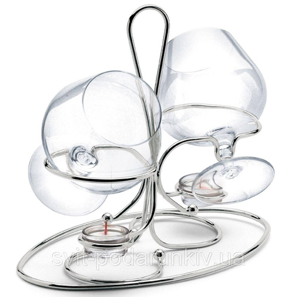 Набір із підігрівом на 2 келихи коньяку Chinelli, фото 1