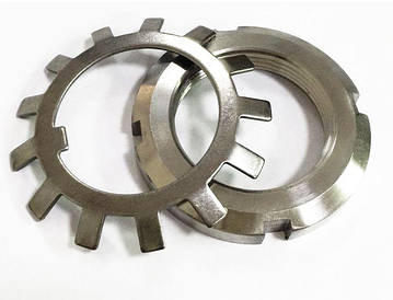 Гайка М105 (21 КМ) кругла сталева шлицевая DIN 981