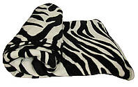 NEW! Теплі махрові полуторні ковдри з мікрофібри Zebra 1,5 м * 2,2 м вельсофт (мікрофібра) ТМ УКРТРИКОТАЖ!