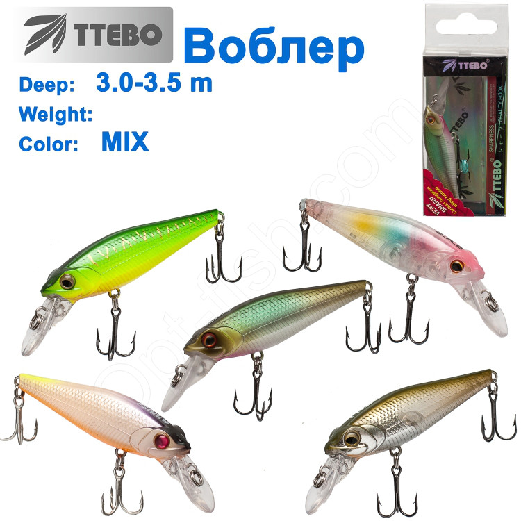 Воблер Ttebo M-MS55 (3-3,5m) MIX