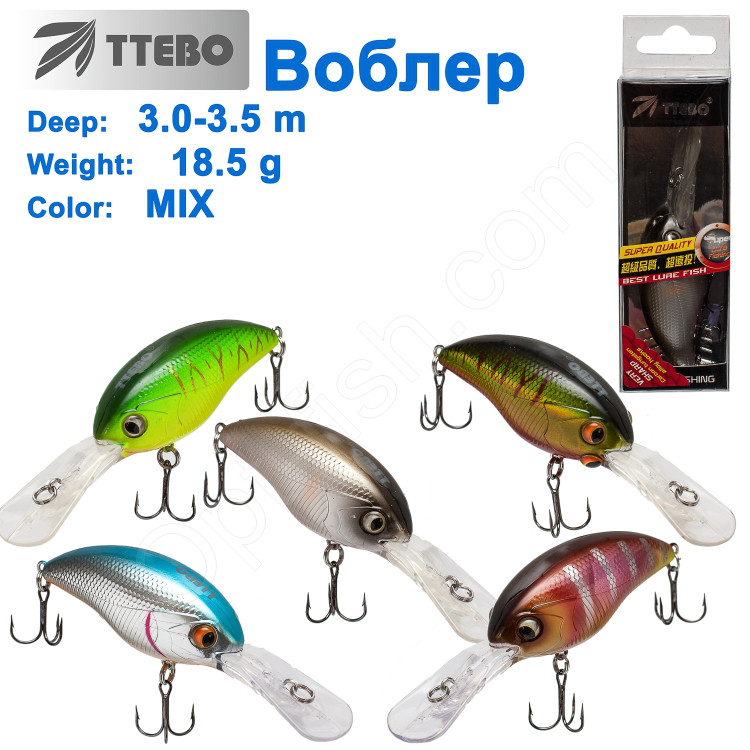Воблер Ttebo S-PD65 (3-3,5m) 18,5g MIX